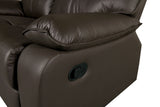 Onoria Brown Leather Match Reclining Sofa - Ornate Home