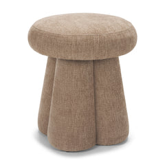 Oona Stonewashed Latte Upholstered Ottoman - Ornate Home