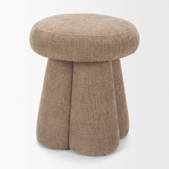 Oona Stonewashed Latte Upholstered Ottoman - Ornate Home