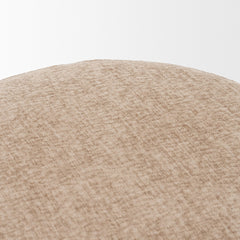 Oona Stonewashed Latte Upholstered Ottoman - Ornate Home