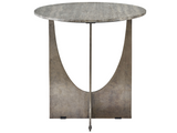 Op Art Gray/Aged Pewter End Table - Ornate Home