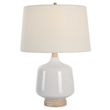 Opal Gloss White Table Lamp - Ornate Home