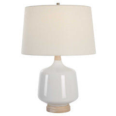 Opal Gloss White Table Lamp - Ornate Home