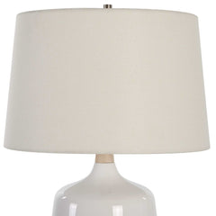 Opal Gloss White Table Lamp - Ornate Home