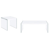 Opal White High Gloss 2-piece Coffee and End Table Set - Ornate Home