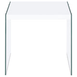 Opal White High Gloss 2-piece Coffee and End Table Set - Ornate Home