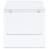 Opal White High Gloss 2-piece Coffee and End Table Set - Ornate Home