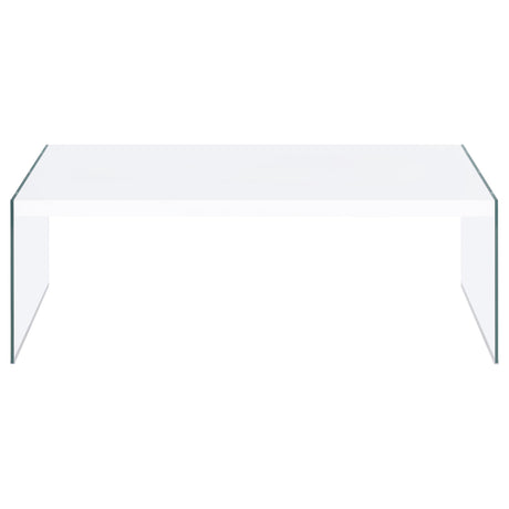 Opal White High Gloss 2-piece Coffee and End Table Set - Ornate Home