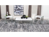 Opal White High Gloss 3-piece Coffee and End Table Set - Ornate Home