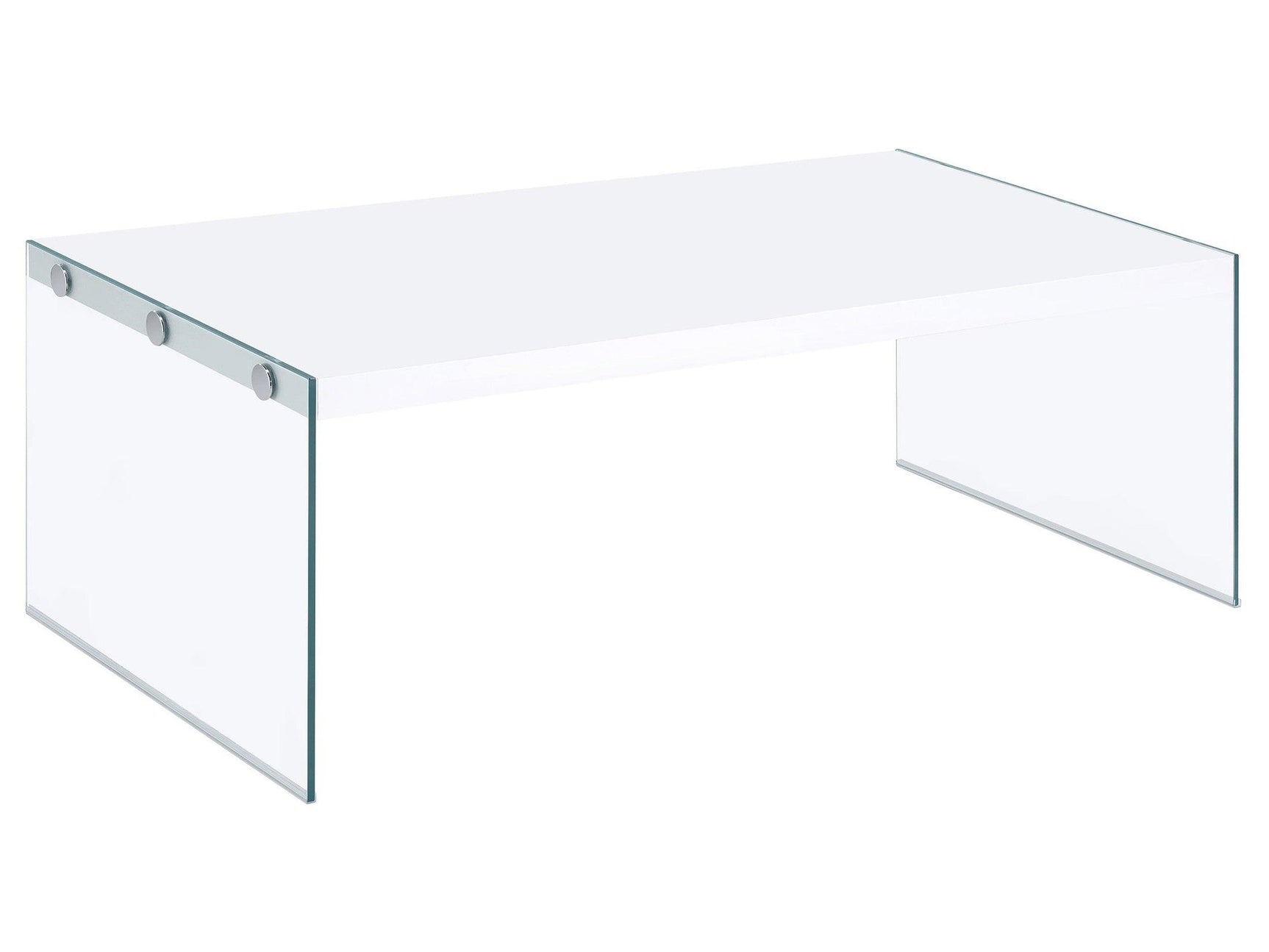 Opal White High Gloss Coffee Table - Ornate Home