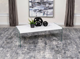Opal White High Gloss Coffee Table - Ornate Home