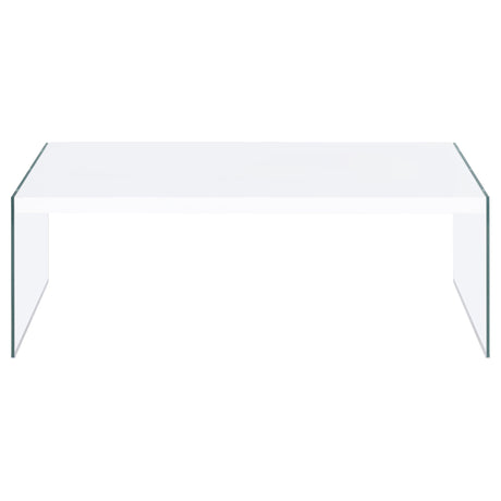 Opal White High Gloss Coffee Table - Ornate Home