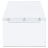 Opal White High Gloss Coffee Table - Ornate Home