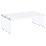 Opal White High Gloss Coffee Table - Ornate Home