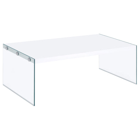 Opal White High Gloss Coffee Table - Ornate Home