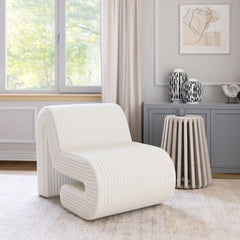 Opam White Accent Chair - Ornate Home