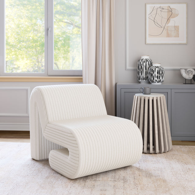 Opam White Accent Chair - Ornate Home