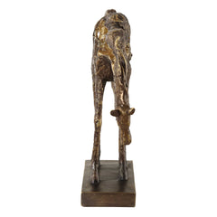 Openly Grazing Bronze/Gold Horse Sculpture - Ornate Home
