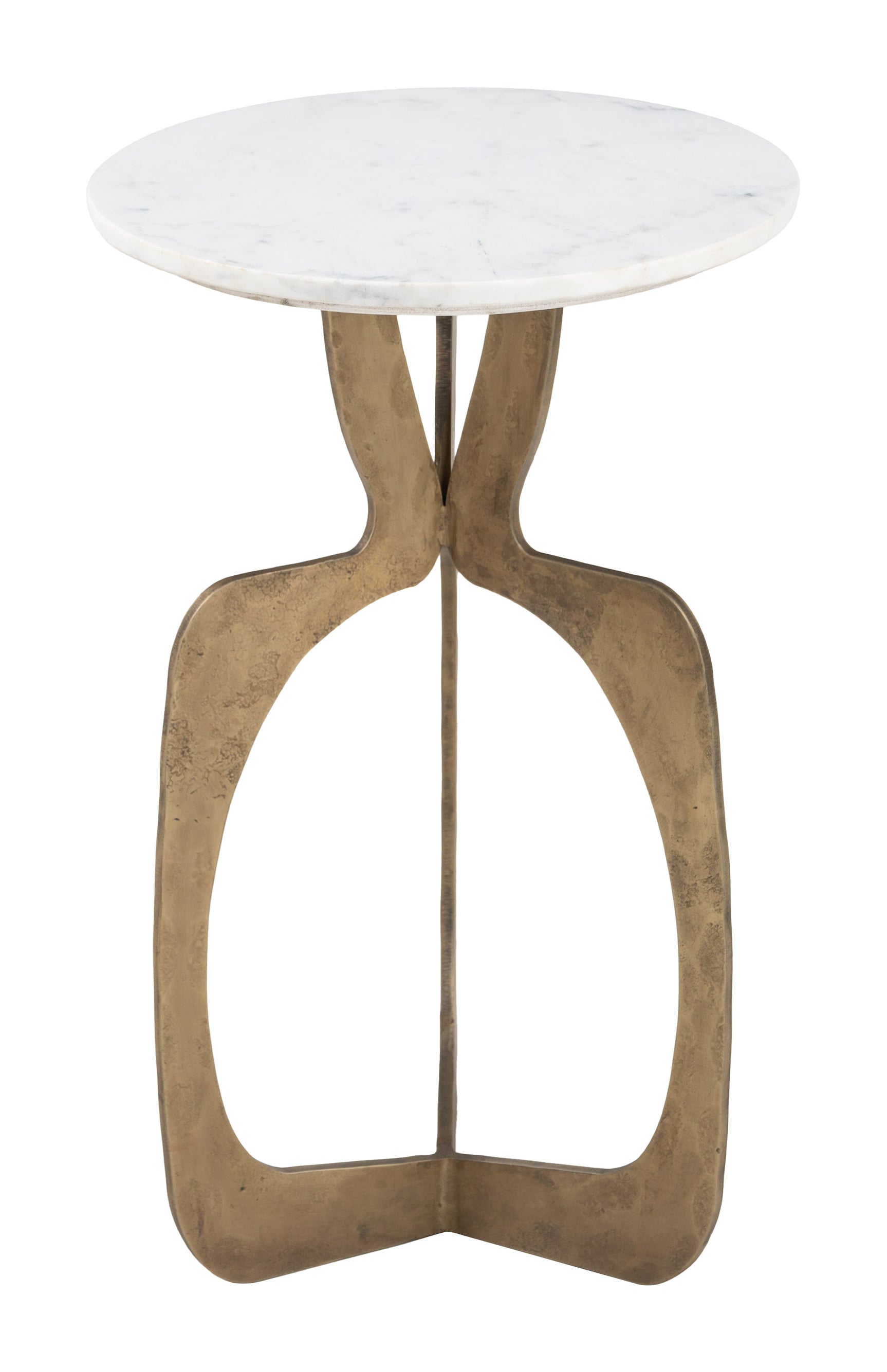 Ophelia White & Brass Side Table - Ornate Home