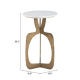 Ophelia White & Brass Side Table - Ornate Home