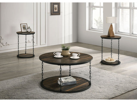 Ophira Dark Brown 3 Pc. Table Set - Ornate Home