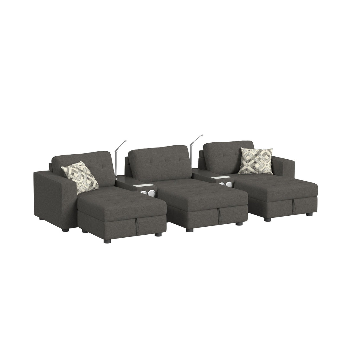 Options One Palmer Plus Ash 8-Piece Living Room Set - Ornate Home