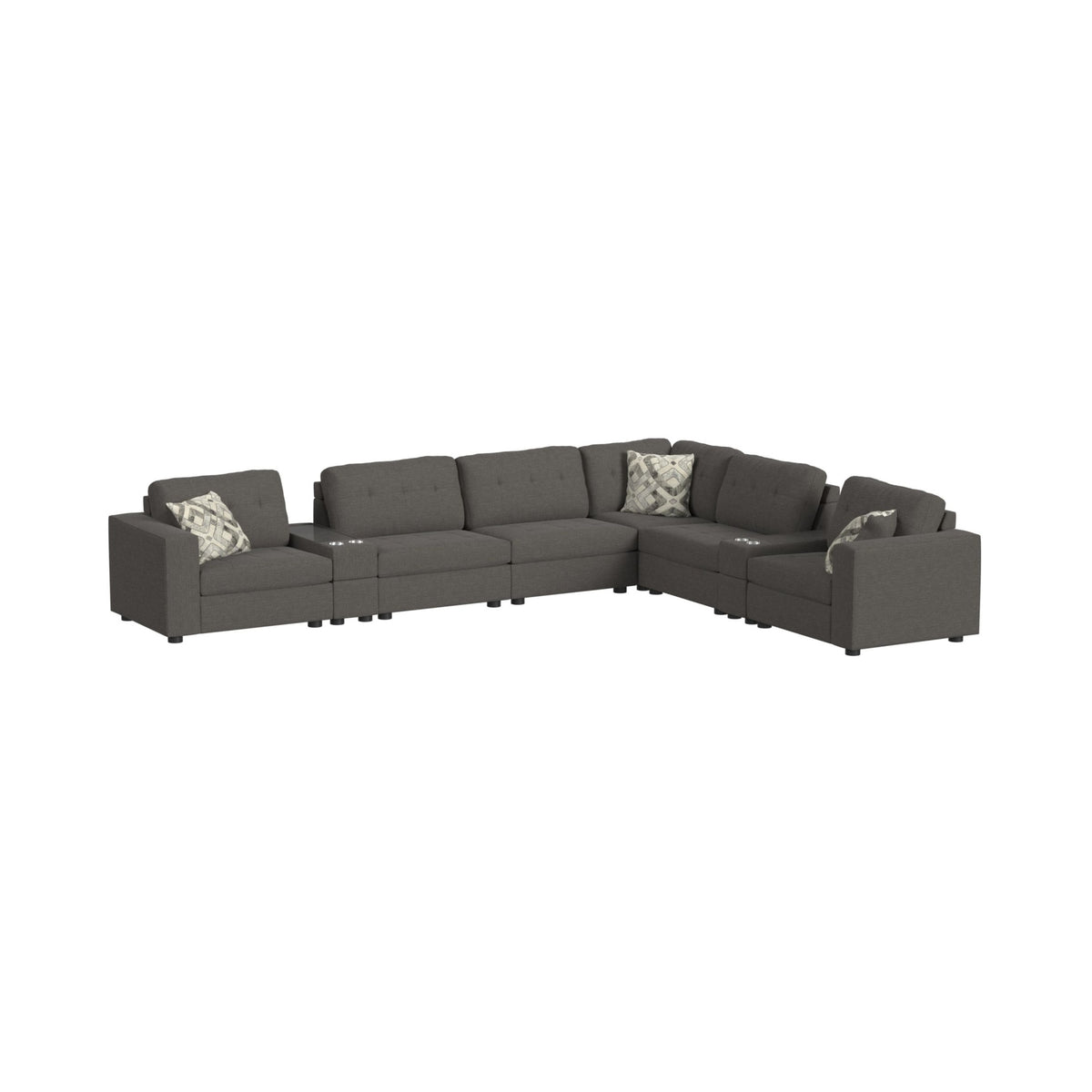 Options One Palmer Plus Ash 9-Piece Living Room Set - Ornate Home