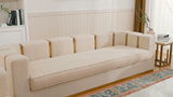 Opulent Lineage Beige/Gold Trim Sofa / HD-3183 - Ornate Home