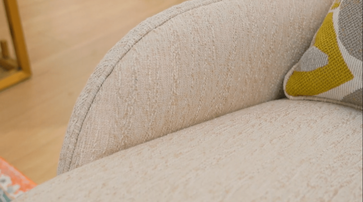 Opulent Lineage Beige/Gold Trim Loveseat / HD-3183 - Ornate Home