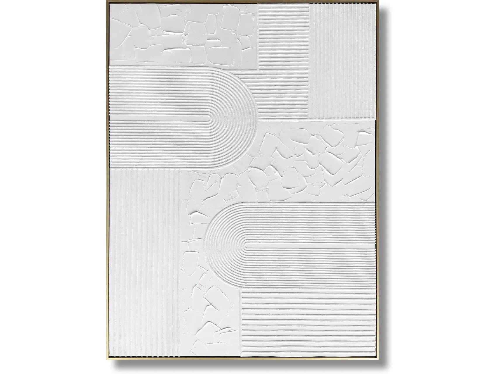 Opulent Minimalist White Texture Wall Art - Ornate Home