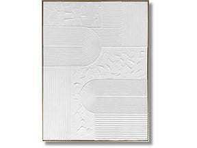 Opulent Minimalist White Texture Wall Art - Ornate Home