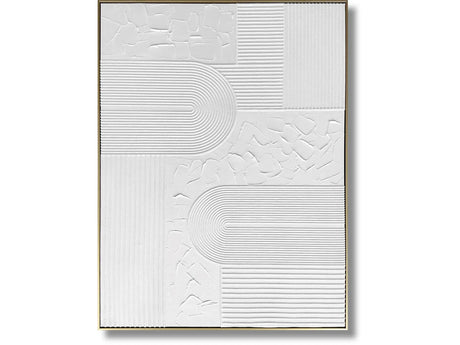 Opulent Minimalist White Texture Wall Art - Ornate Home