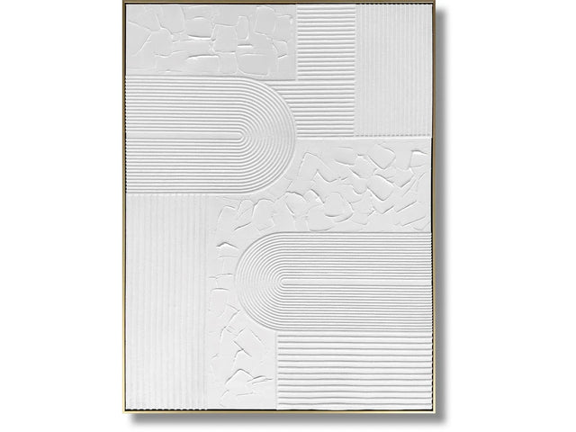 Opulent Minimalist White Texture Wall Art - Ornate Home