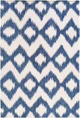 Oradell Blue Ikat Wool Rug - Clearance - Ornate Home