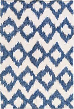 Oradell Blue Ikat Wool Rug - Clearance - Ornate Home