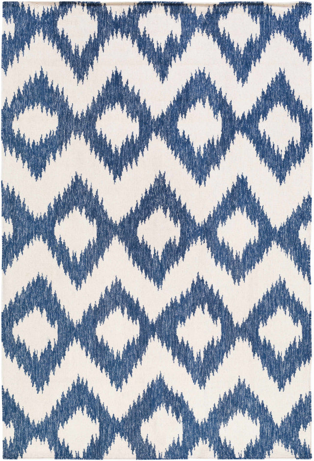 Oradell Blue Ikat Wool Rug - Clearance - Ornate Home