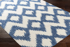 Oradell Blue Ikat Wool Rug - Clearance - Ornate Home