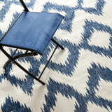 Oradell Blue Ikat Wool Rug - Clearance - Ornate Home