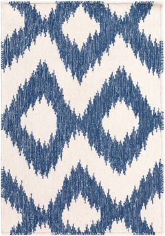 Oradell Blue Ikat Wool Rug - Clearance - Ornate Home