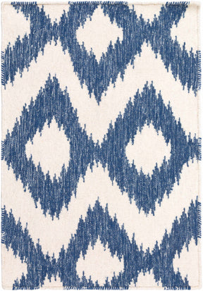 Oradell Blue Ikat Wool Rug - Clearance - Ornate Home