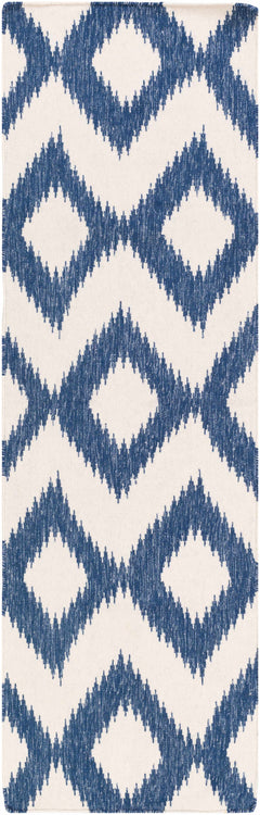 Oradell Blue Ikat Wool Rug - Clearance - Ornate Home