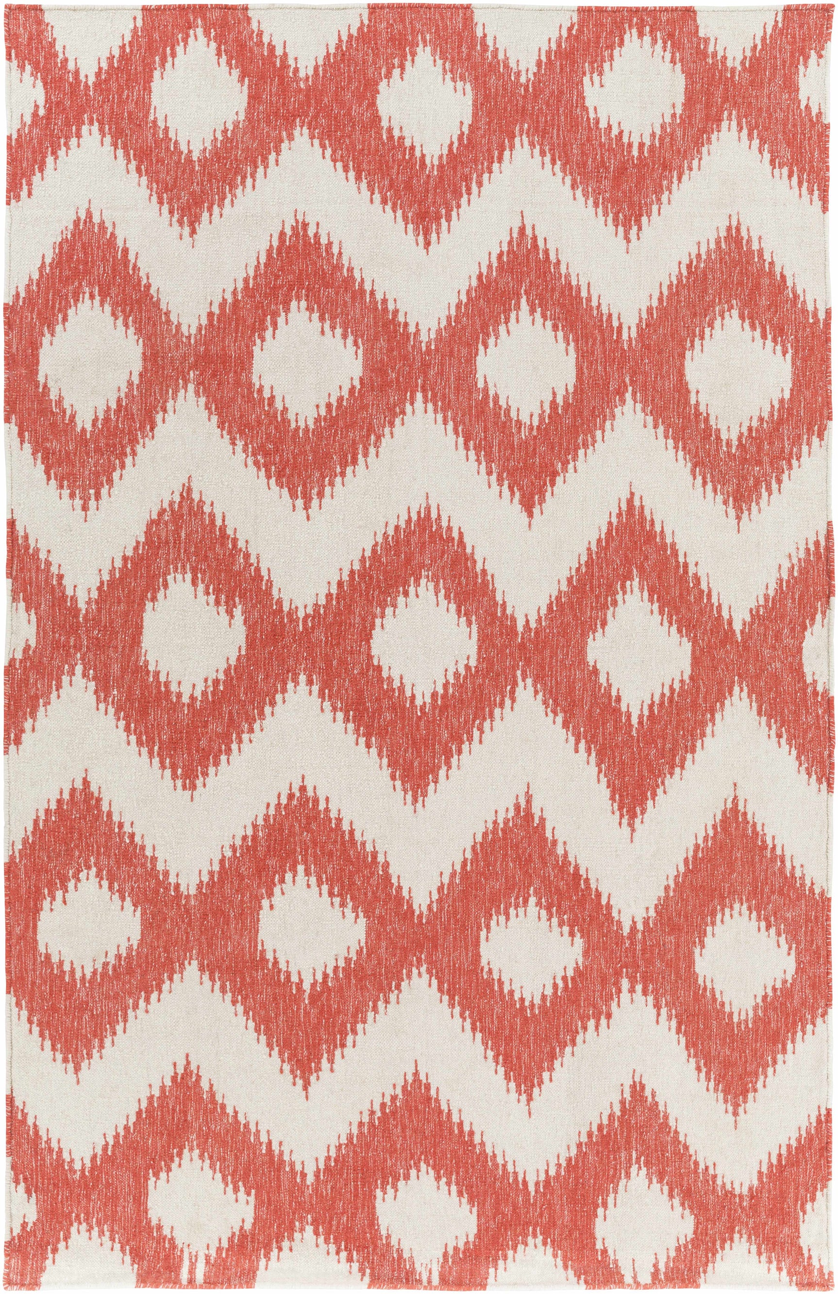 Oradell Red Ikat Wool Rug - Clearance - Ornate Home