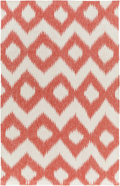 Oradell Red Ikat Wool Rug - Clearance - Ornate Home