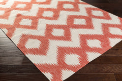 Oradell Red Ikat Wool Rug - Clearance - Ornate Home