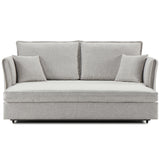 Oran Gray Chenille Sofa w/Sleeper - Ornate Home