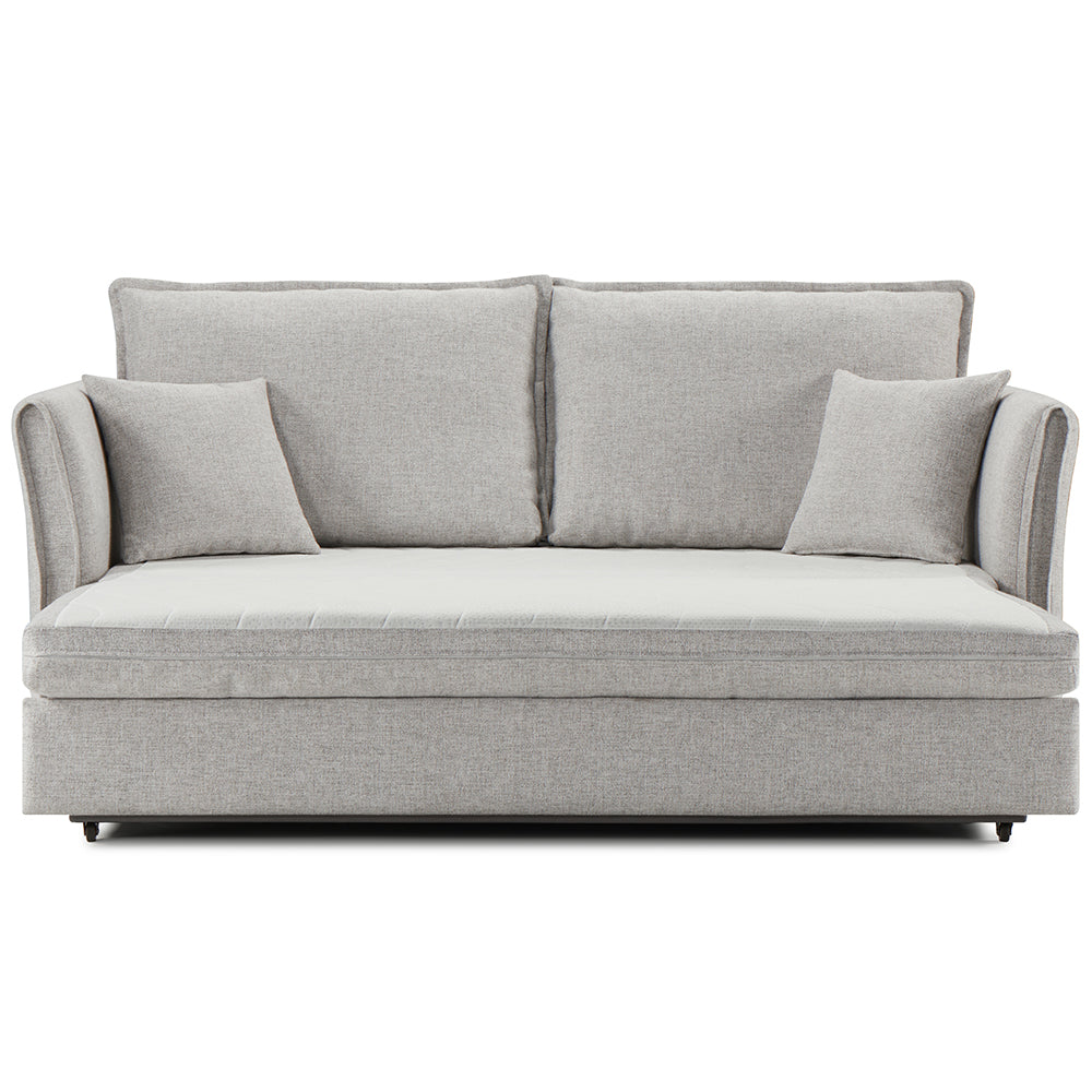 Oran Gray Chenille Sofa w/Sleeper - Ornate Home