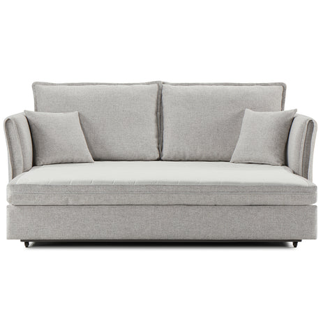Oran Gray Chenille Sofa w/Sleeper - Ornate Home