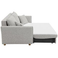 Oran Gray Chenille Sofa w/Sleeper - Ornate Home