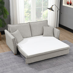 Oran Gray Chenille Sofa w/Sleeper - Ornate Home