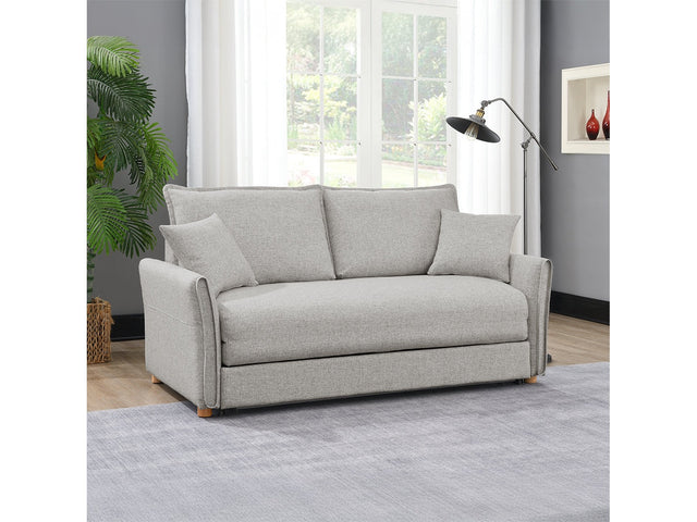 Oran Gray Chenille Sofa w/Sleeper - Ornate Home